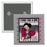 Throat Cancer I Fight Like A Girl Battle buttons