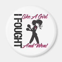 Throat Cancer I Fought Like A Girl and Won Magnet