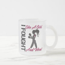 Throat Cancer I Fought Like A Girl and Won Coffee Mug