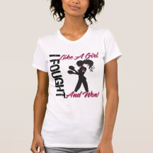 Throat Cancer I Fought Like A Girl and Won T Shirt