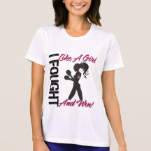 Throat Cancer I Fought Like A Girl and Won Tee Shirts