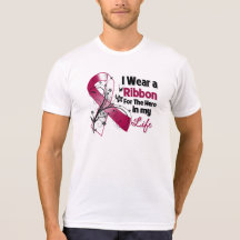 Throat Cancer Ribbon Hero in My Life 2 Shirts