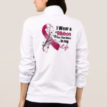 Throat Cancer Ribbon Hero in My Life 2 Printed Jacket