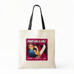 Throat Cancer Rosie Riveter - Fight Like a Girl bags