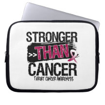Throat Cancer - Stronger Than Cancer Laptop Computer Sleeves