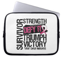 Throat Cancer Survivor Defy It Computer Sleeve