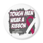 Throat Cancer Tough Men Wear A Ribbon Refrigerator Magnet