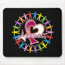 Throat Cancer Unite in Awareness Mouse Pad