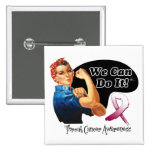 Throat Cancer We Can Do It Rosie The Riveter buttons