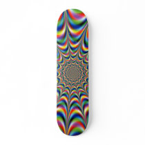throbbing-fractal-optical-illusion skateboard deck
