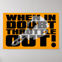 Throttle Out Dirt Bike Motocross Poster Sign