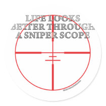 Through a Sniper Scope Sticker