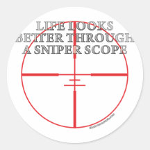 Through a Sniper Scope Sticker