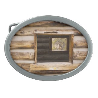 Through and Through Cabin Window Oval Belt Buckles