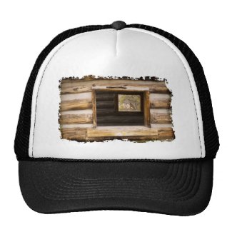 Through and Through Cabin Window Trucker Hats