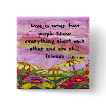 THROUGH LOVE  BUTTON/PIN