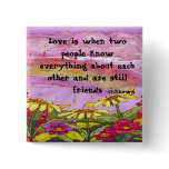 THROUGH LOVE  BUTTON/PIN