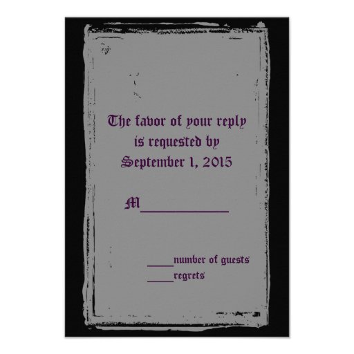 Through the Arch Goth Wedding Custom Invitations