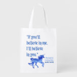 Through the Looking Glass Unicorn Grocery Tote Bag Grocery Bag