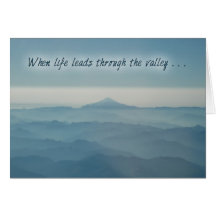 Through the Valley Encouragement Greeting Cards