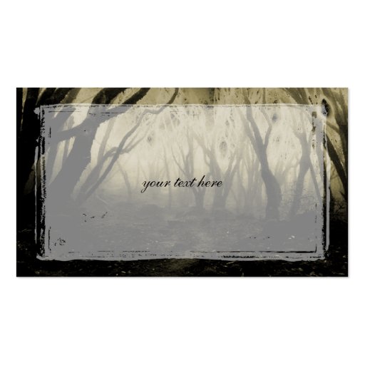 Through The Woods Gothic Business Card (back side)