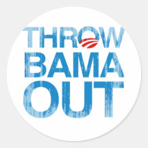 THROW-BAMA OUT Faded.png Round Sticker
