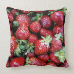Throw Cushion with Fresh Strawberries pillows
