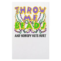 Throw Me Beads and nobody gets hurt Custom Stationery