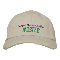 Throw Me Something MISTER Ladies Mardi Gras Cap embroidered hats by sexyshirts2 Throw Me Something MISTER Ladies Mardi Gras Cap embroidered hats