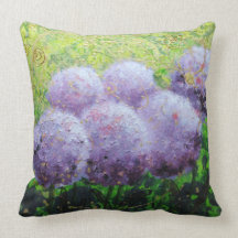 Throw Pillow - Alliums at Laycock - Bee Lilli