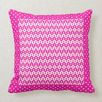 Throw Pillow, Cushion, Candy Pink Geometrics