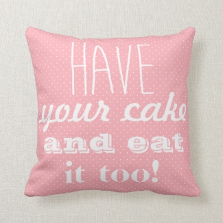 Throw pillow in pink
