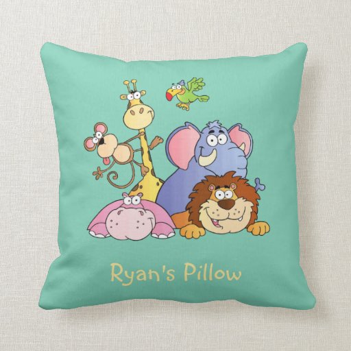 Throw Pillow--Jungle Animals Pillow Zazzle
