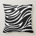 Throw Pillow - Modern Zebra Stripes (Black & White