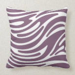 Throw Pillow - Modern Zebra Stripes (Purple)