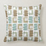 Throw Pillow - Retro Abstract Crosshatch