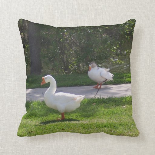 Throw pillow with ducks Zazzle
