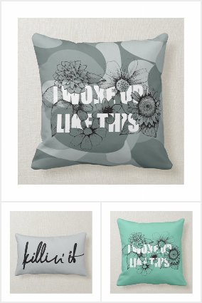 throw pillows