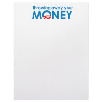 Throwing away your money personalized letterhead