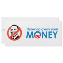 Throwing away your money customized rack card