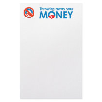 Throwing away your money stationery by antiobama Throwing away your money stationery