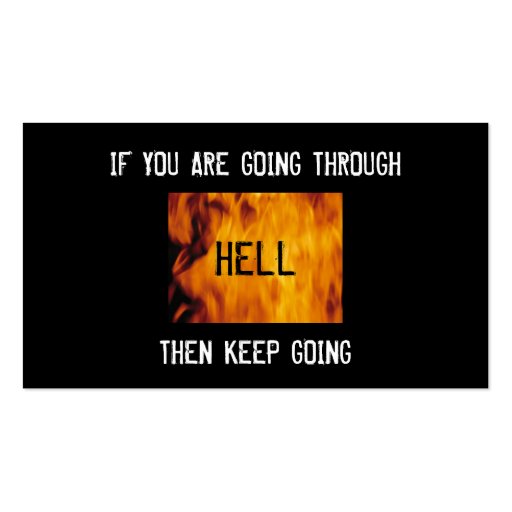 thru hell church bc business card template (front side)
