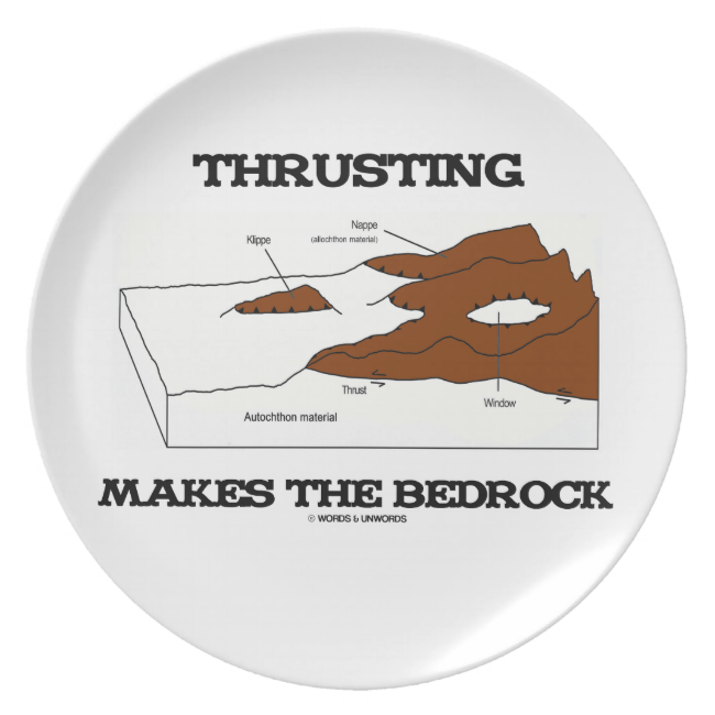 Thrusting Makes The Bedrock (Geology Orogeny) Party Plate