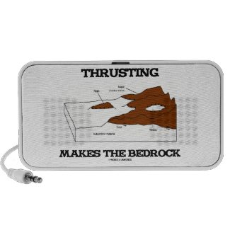 Thrusting Makes The Bedrock (Geology Orogeny) Laptop Speaker