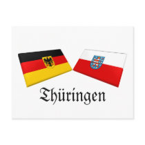 Thueringen, Germany Flag Tiles postcards