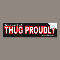 THUG PROUDLY bumper stickers