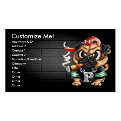 Thug Pug Gangsta Business Card by LinkArtworks