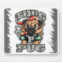 Thug Pug Mouse Pad mousepads