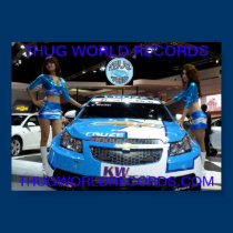 thug world records car models in blue posters
