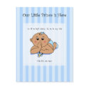 Thumb Sucking Baby Boy Announcement postcards